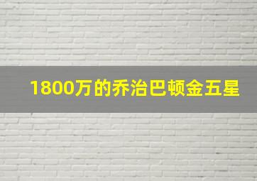 1800万的乔治巴顿金五星