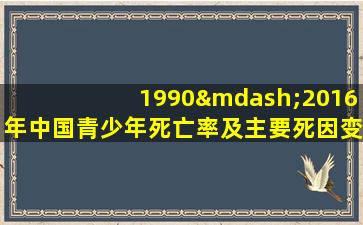 1990—2016年中国青少年死亡率及主要死因变化