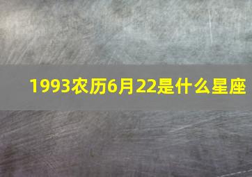 1993农历6月22是什么星座