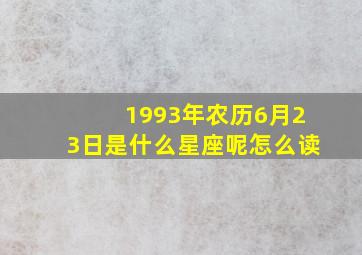 1993年农历6月23日是什么星座呢怎么读