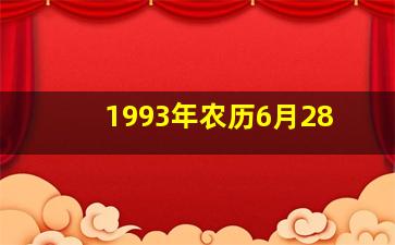 1993年农历6月28