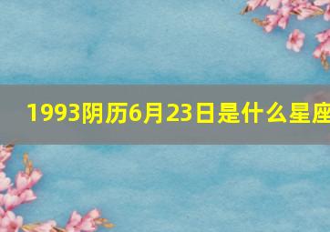 1993阴历6月23日是什么星座