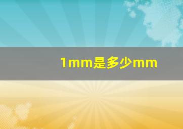 1mm是多少mm