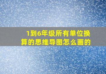 1到6年级所有单位换算的思维导图怎么画的