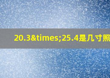 20.3×25.4是几寸照片