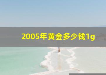 2005年黄金多少钱1g