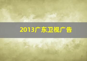 2013广东卫视广告