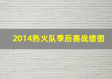 2014热火队季后赛战绩图