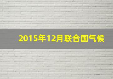 2015年12月联合国气候