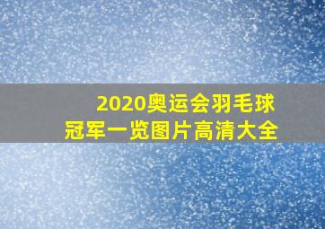 2020奥运会羽毛球冠军一览图片高清大全