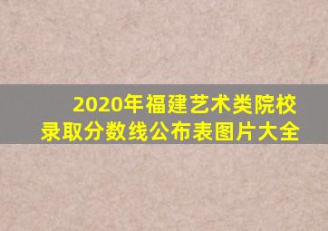 2020年福建艺术类院校录取分数线公布表图片大全