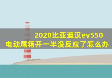 2020比亚迪汉ev550电动尾箱开一半没反应了怎么办