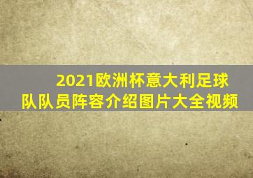 2021欧洲杯意大利足球队队员阵容介绍图片大全视频