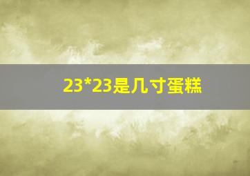 23*23是几寸蛋糕