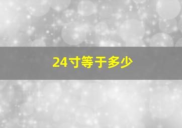 24寸等于多少