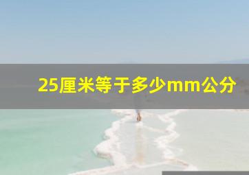 25厘米等于多少mm公分