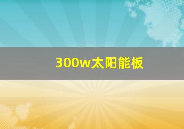 300w太阳能板