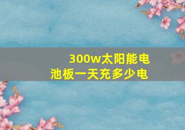 300w太阳能电池板一天充多少电