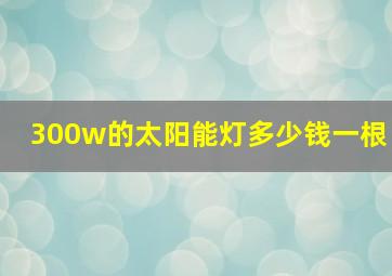 300w的太阳能灯多少钱一根