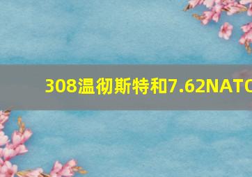 308温彻斯特和7.62NATO