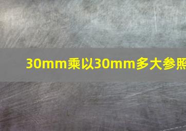 30mm乘以30mm多大参照物