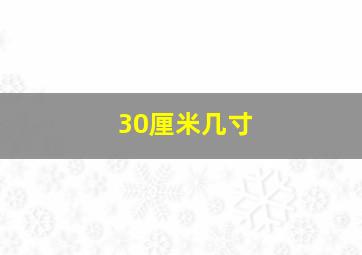 30厘米几寸