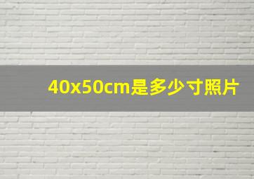 40x50cm是多少寸照片