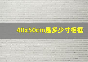 40x50cm是多少寸相框