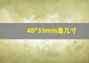 48*33mm是几寸