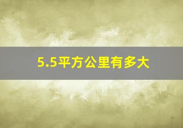 5.5平方公里有多大