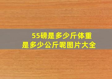 55磅是多少斤体重是多少公斤呢图片大全