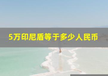 5万印尼盾等于多少人民币