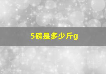 5磅是多少斤g