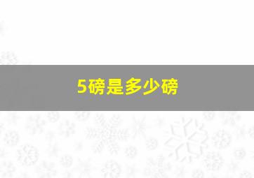 5磅是多少磅