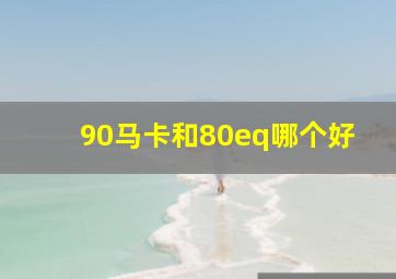 90马卡和80eq哪个好