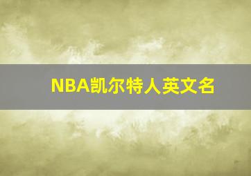 NBA凯尔特人英文名