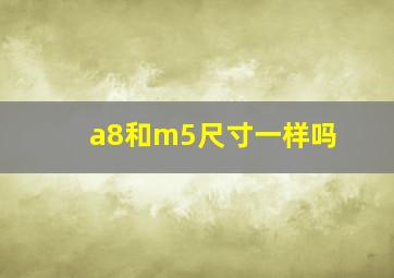 a8和m5尺寸一样吗