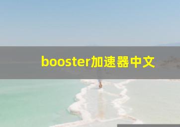 booster加速器中文