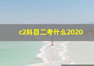 c2科目二考什么2020