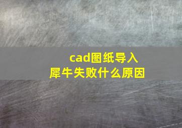 cad图纸导入犀牛失败什么原因