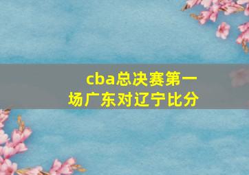 cba总决赛第一场广东对辽宁比分