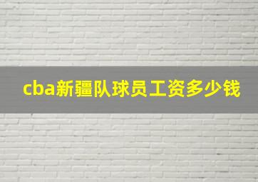 cba新疆队球员工资多少钱