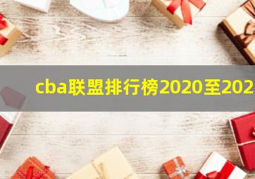 cba联盟排行榜2020至2021