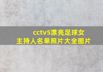 cctv5漂亮足球女主持人名单照片大全图片