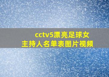 cctv5漂亮足球女主持人名单表图片视频