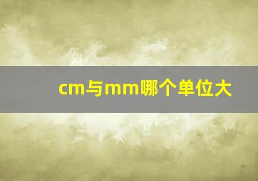 cm与mm哪个单位大