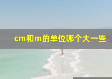 cm和m的单位哪个大一些