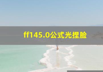 ff145.0公式光捏脸