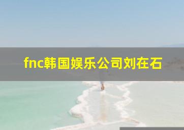 fnc韩国娱乐公司刘在石