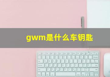 gwm是什么车钥匙